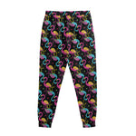 Colorful Flamingo Pattern Print Sweatpants