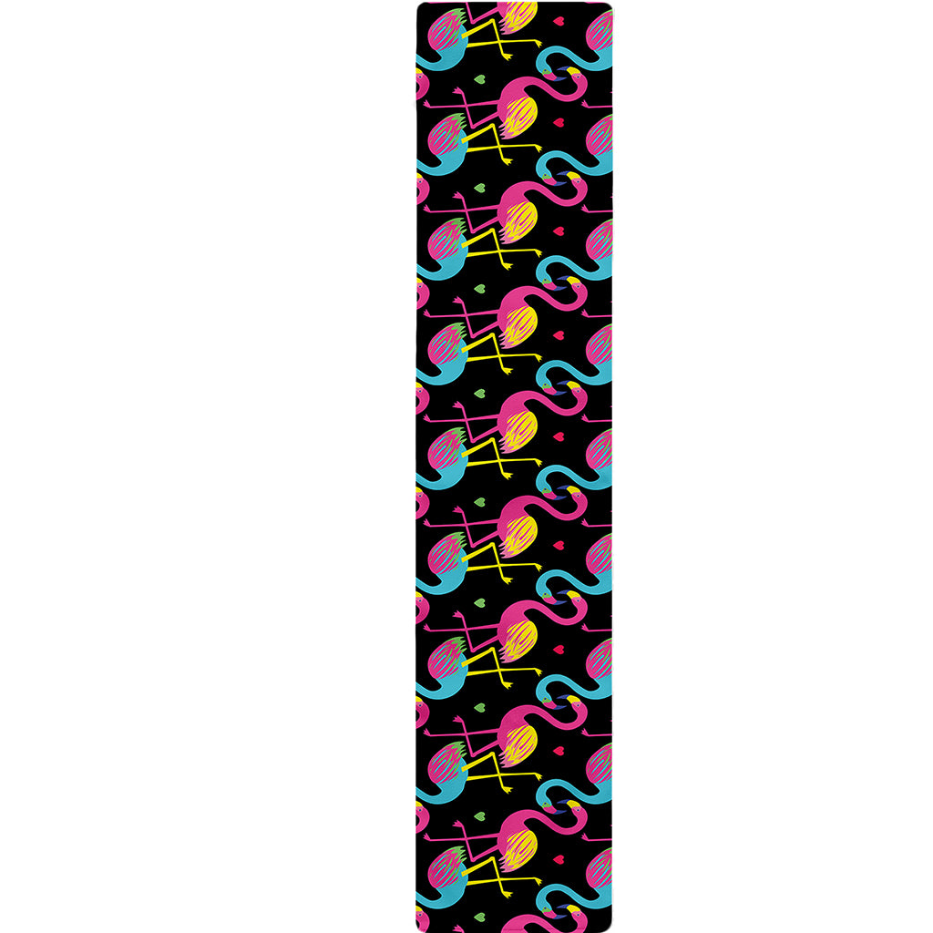 Colorful Flamingo Pattern Print Table Runner