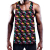 Colorful Flamingo Pattern Print Training Tank Top