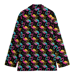 Colorful Flamingo Pattern Print Women's Blazer