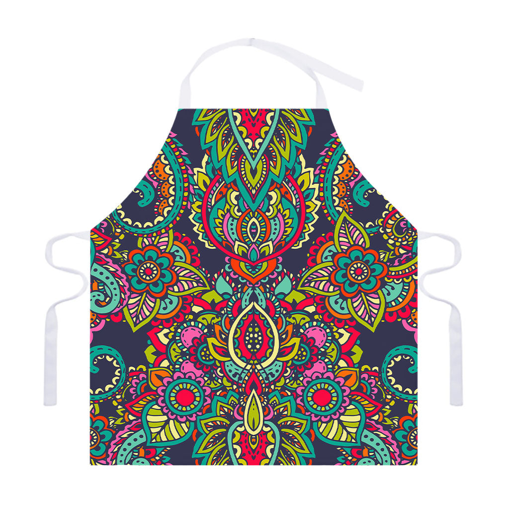 Colorful Floral Mandala Print Adjustable Apron
