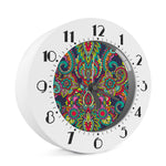Colorful Floral Mandala Print Alarm Clock