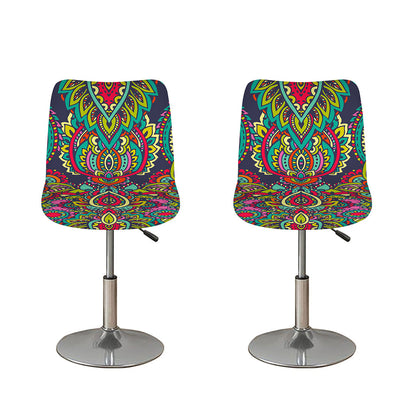 Colorful Floral Mandala Print Bar Stool Covers