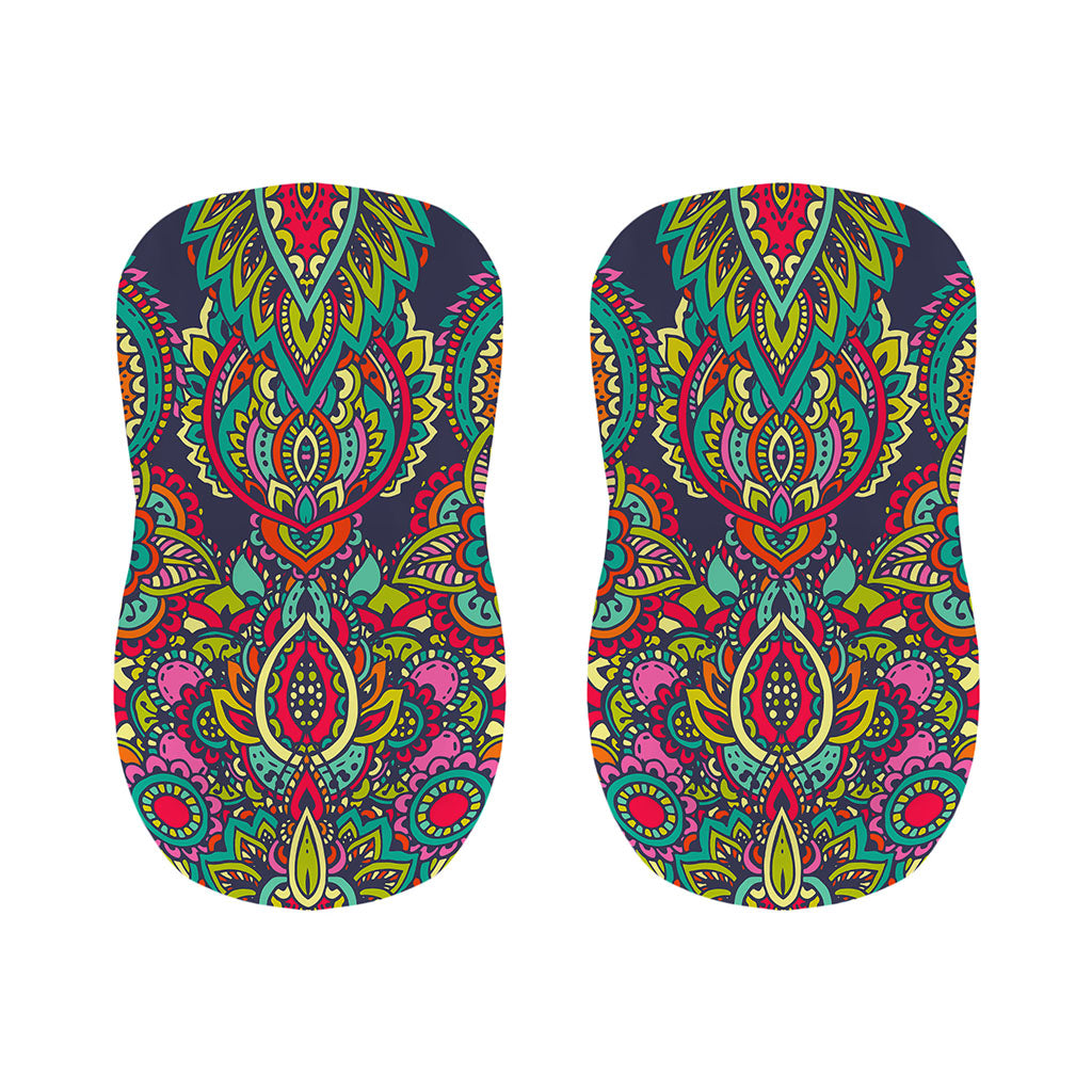 Colorful Floral Mandala Print Bar Stool Covers