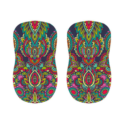 Colorful Floral Mandala Print Bar Stool Covers