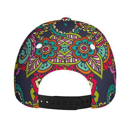 Colorful Floral Mandala Print Baseball Cap