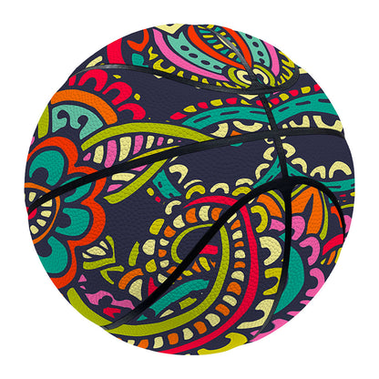 Colorful Floral Mandala Print Basketball