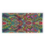 Colorful Floral Mandala Print Beach Towel
