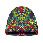 Colorful Floral Mandala Print Beanie