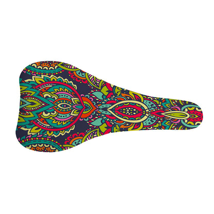 Colorful Floral Mandala Print Bicycle Seat Cover