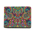 Colorful Floral Mandala Print Bifold Wallet