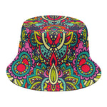 Colorful Floral Mandala Print Bucket Hat