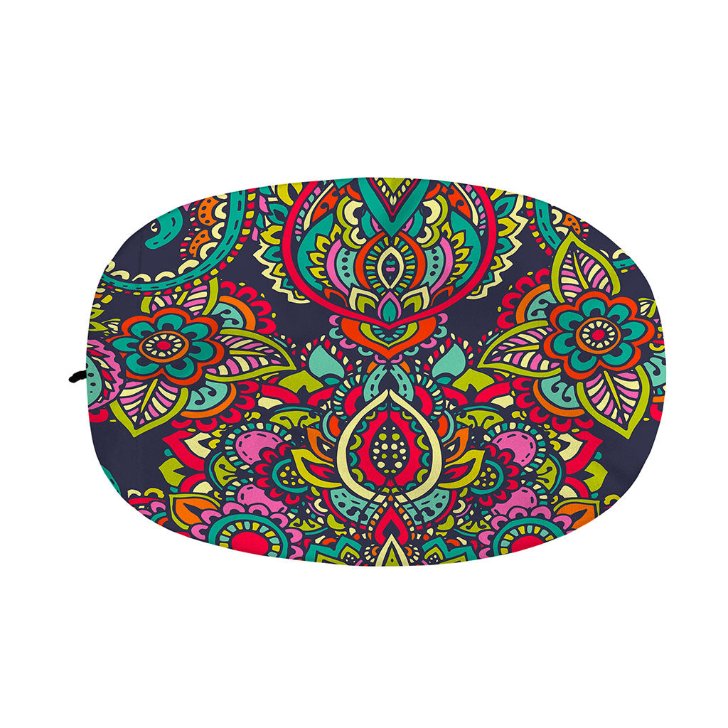 Colorful Floral Mandala Print Car Side Mirror Covers