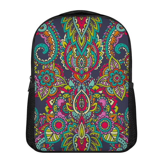 Colorful Floral Mandala Print Casual Backpack