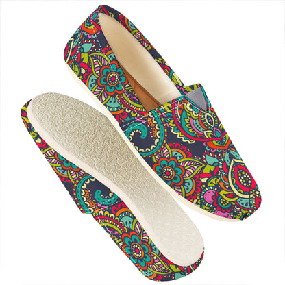 Colorful Floral Mandala Print Casual Shoes