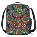 Colorful Floral Mandala Print Crossbody Lunch Bag