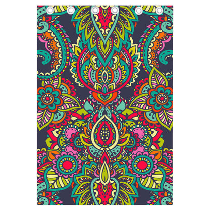 Colorful Floral Mandala Print Curtain
