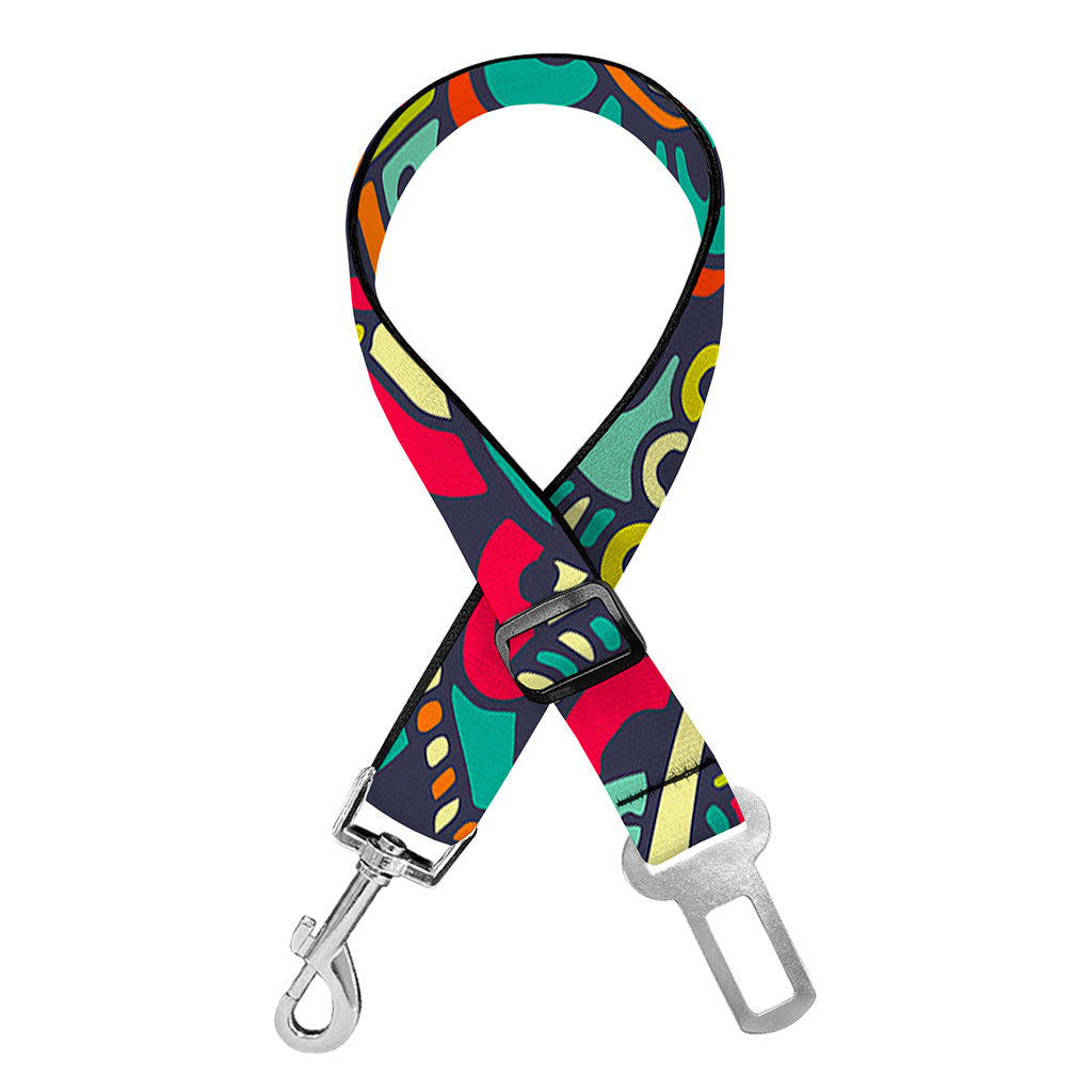 Colorful Floral Mandala Print Dog Seat Belt