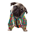 Colorful Floral Mandala Print Dog Zip Up Hoodie