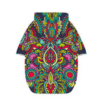 Colorful Floral Mandala Print Dog Zip Up Hoodie