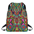 Colorful Floral Mandala Print Drawstring Backpack