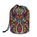 Colorful Floral Mandala Print Drawstring Makeup Bag