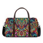 Colorful Floral Mandala Print Duffle Bag