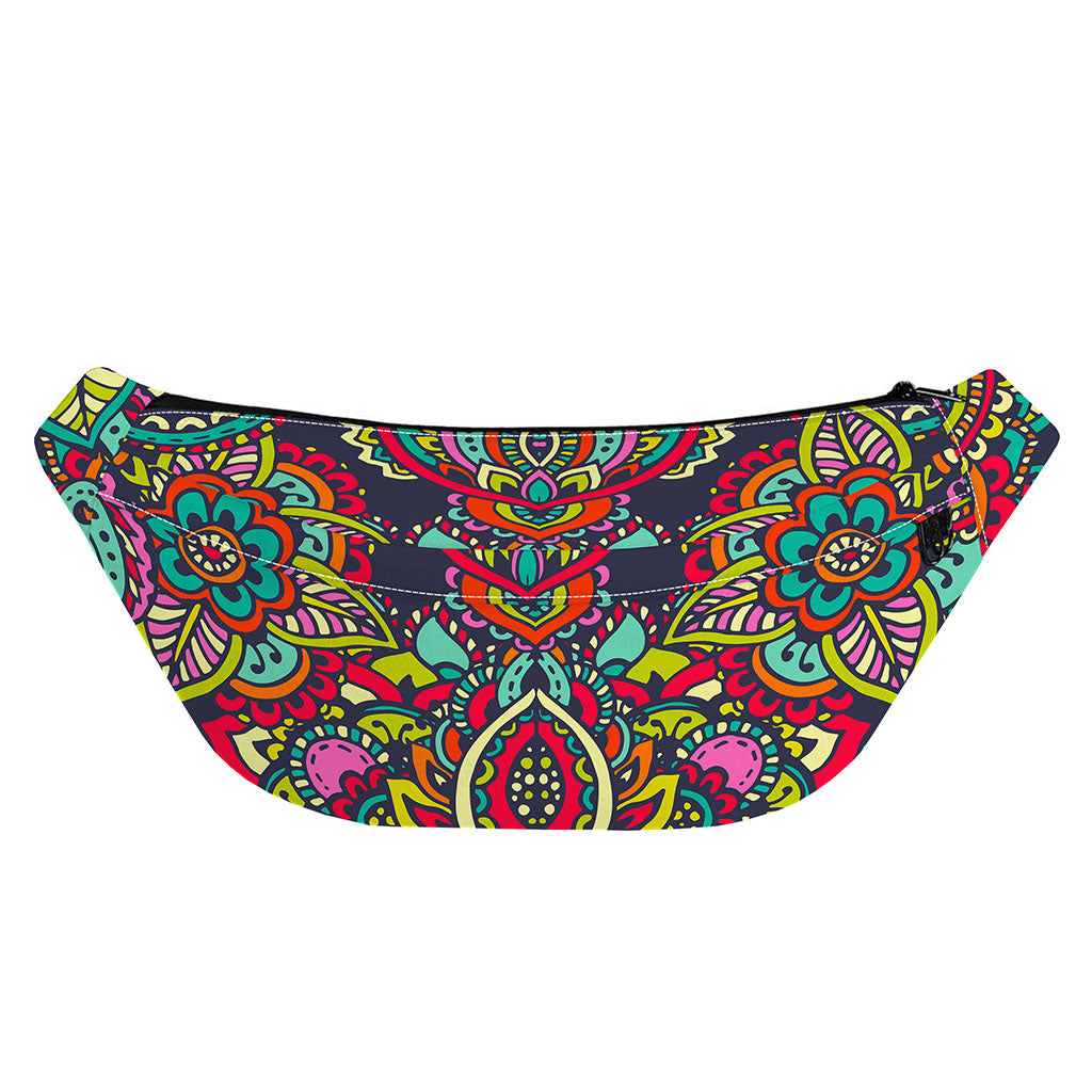 Colorful Floral Mandala Print Fanny Pack