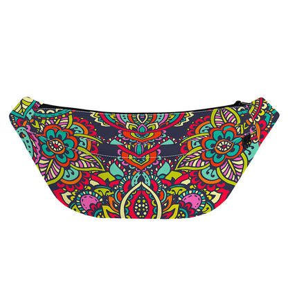 Colorful Floral Mandala Print Fanny Pack