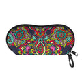 Colorful Floral Mandala Print Glasses Case