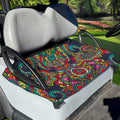 Colorful Floral Mandala Print Golf Cart Seat Cover