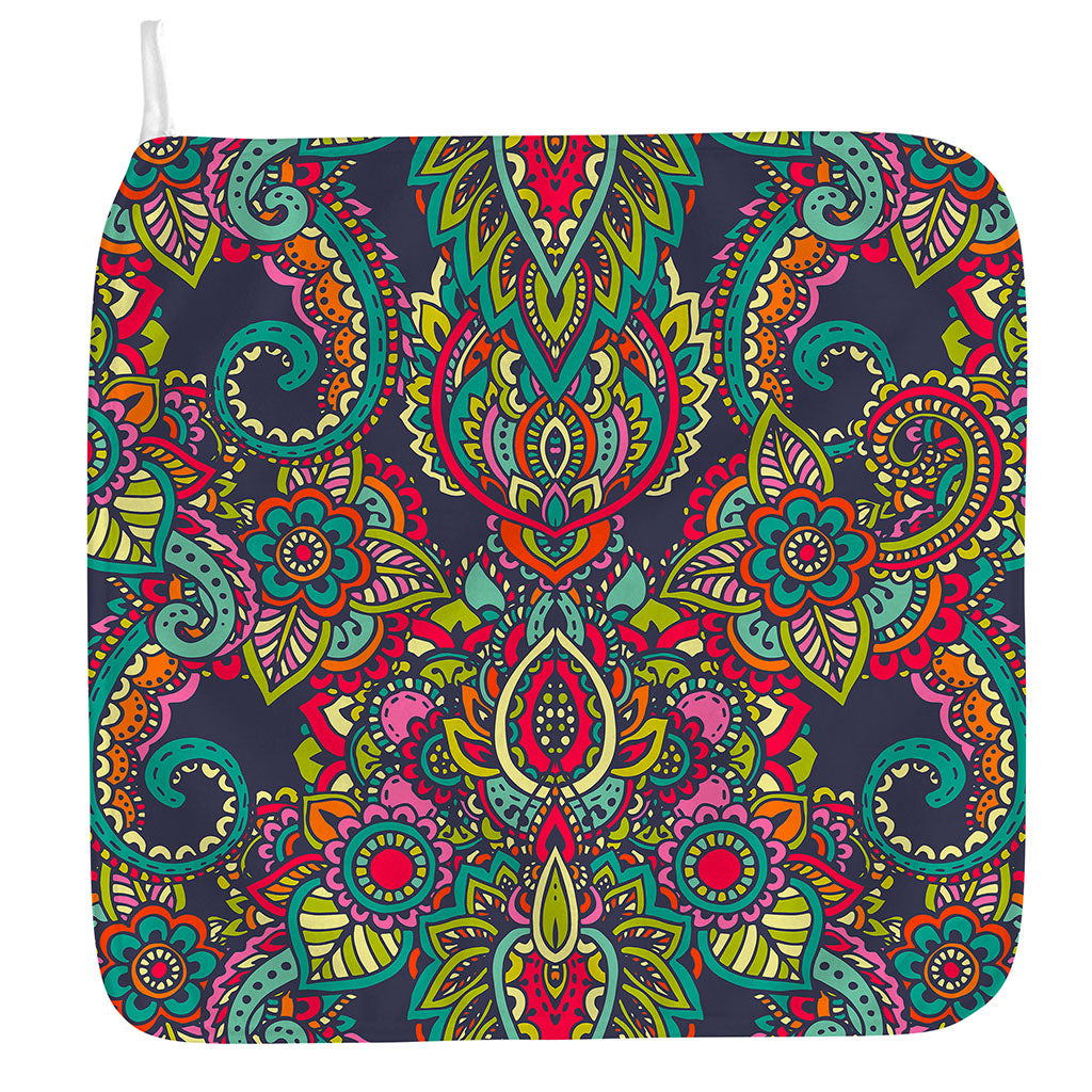 Colorful Floral Mandala Print Hand Towel