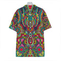 Colorful Floral Mandala Print Hawaiian Shirt