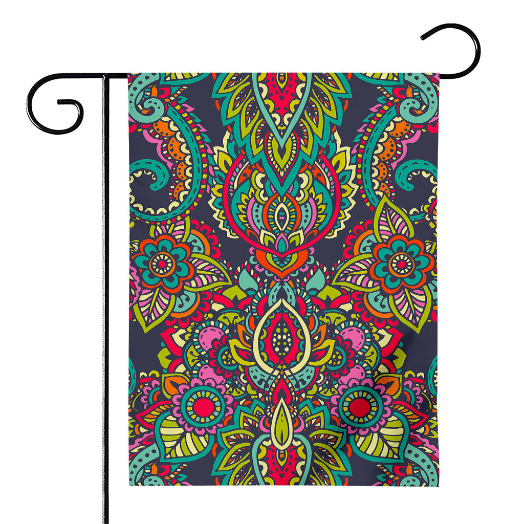 Colorful Floral Mandala Print House Flag