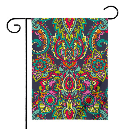 Colorful Floral Mandala Print House Flag