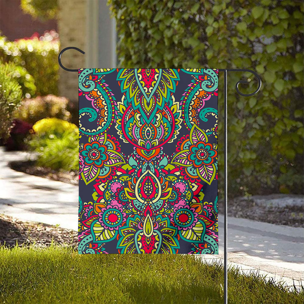 Colorful Floral Mandala Print House Flag