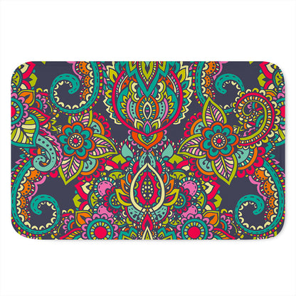 Colorful Floral Mandala Print Indoor Door Mat