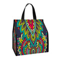 Colorful Floral Mandala Print Insulated Lunch Tote
