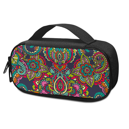 Colorful Floral Mandala Print Insulin Cooler Travel Case
