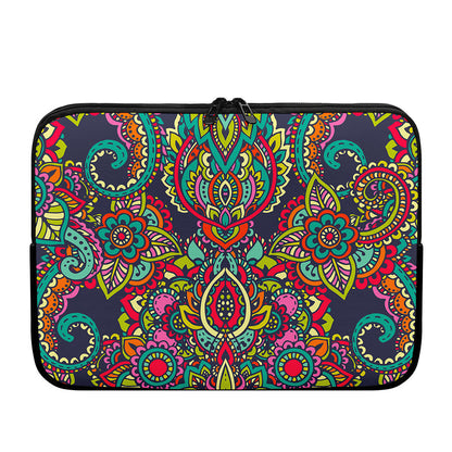 Colorful Floral Mandala Print Laptop Sleeve