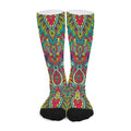 Colorful Floral Mandala Print Long Socks