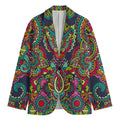Colorful Floral Mandala Print Men's Blazer