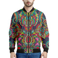 Colorful Floral Mandala Print Men's Bomber Jacket