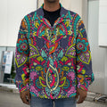 Colorful Floral Mandala Print Men's Shirt Jacket