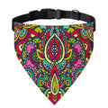 Colorful Floral Mandala Print Over The Collar Dog Bandana