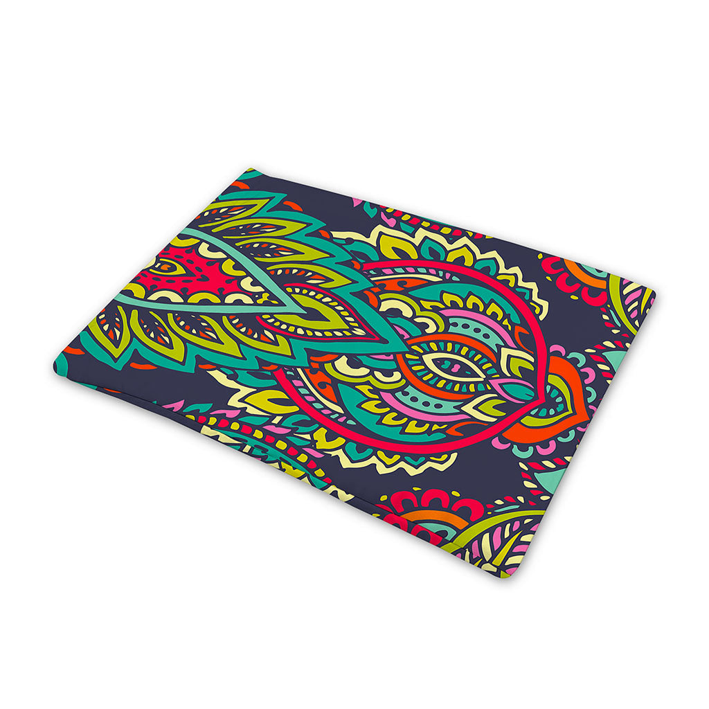 Colorful Floral Mandala Print Pet Cooling Mat Cover
