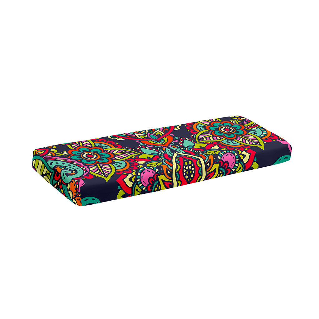 Colorful Floral Mandala Print Piano Keyboard Cover
