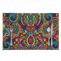 Colorful Floral Mandala Print Placemat