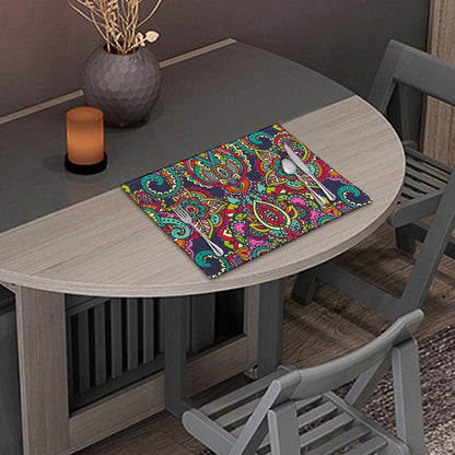 Colorful Floral Mandala Print Placemat
