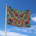 Colorful Floral Mandala Print Polyester Flag